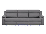 Blanche Grey Reclining Sofa with LED Lights B201P412064