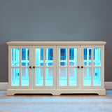 LED Curio Display Cabinet Antique Display Cabinet with Glass Doors Adjustable Shelves for W2275P231690