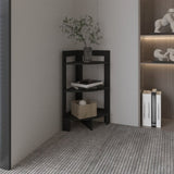 Riga Corner 3-Tier Shelf Side Table 31.7" High , Sofa Table, End Table with Tray B200P235866