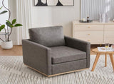 30.7"W Upholstered Square Swivel Accent Chair and Comfy Accent Single Sofa 360 Degree Club W3188P310432