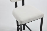 Bar Stools Set of 2, 26 inch Modern Upholstered Fabric Counter Height Barstools, Kitchen Island W3244P310202