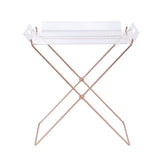 ZNTS Clear and Copper Tray Table with Removable Tray B062P181412