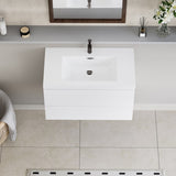 36" Floating Bathroom Vanity with Sink, Modern Wall-Mounted Bathroom Storage Vanity Cabinet with W1573P152685