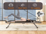Extra Large Pilates Reformer - Multi-functional Home Fitness Equipment, 395lbs Capacity, with W2896P215104