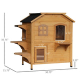 ZNTS Wooden Cat House （Prohibited by WalMart） 41054549