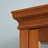Curio Cabinet Lighted Curio Diapaly Cabinet with Adjustable Shelves and Mirrored Back Panel, W1693P154578
