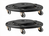 500lbs Heavy Duty Trash Can Dolly , Round Roller Base with 4 Lockable Wheels for 20, 32, 12555608