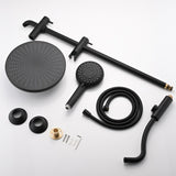 5-Setting Handheld Shower System Slide Bar Combo Rain Showerhead, Dual Shower Head Spa System W121952131