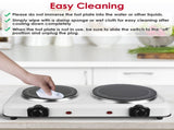 Portable Infrared Dual Hot Plate - 2 Burners for Simultaneous Cooking, 302-1022 Stepless Temp, 29029564