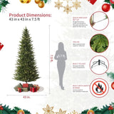 Alpine Pine 7.5ft Christmas Tree Pre-Lit Artificial with 1,931 Branch Tips & 540 Low-Voltage Warm 99926869