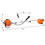 52cc Weed Eater/Wacker Gas Powered, 2 in 1 String Trimme,with 10'' Brush Cutter,Rubber Handle & 94523484