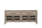 65 inch TV Stand Console, No Assembly Required, White Oak Finish B108P163862