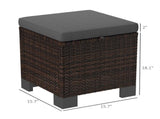 2 Pieces Wicker Outdoor Ottomans 04920021