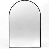 24x32 Inch Black Metal Framed Arched Bathrrom Mirror for Wall. W2203P303822