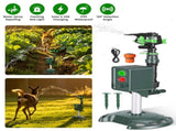 Yard Motion Activated Sprinkler Deterrent, Solar & USB Charging, Wide Coverage PIR Sensor, IP65 06231928