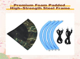 Heavy-Duty Steel Round Tree Swing, 600D OxfordPP Cloth, 330LBS Load Adjustable Height for Backyard 05335906