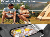 Portable Outdoor 2-Seat Folding Chair with Removable Sun Umbrella Black 57458005