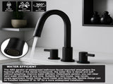 8-Inch Widespread Bathroom Faucet, 2-Handle 3-Hole with 360&deg Pull-Down Sprayer and Pop-Up Drain, 87967403