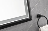84in. W x 48in. H Oversized Rectangular Black Framed LED Mirror Anti-Fog Dimmable Wall Mount W127291633