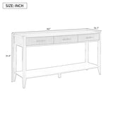 U_STYLE High-Quality Entryway Console Table with Vertical Stripe Drawers, Long Legs,Suitable for N711P190531K