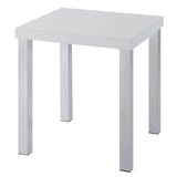 White High Gloss and Chrome End Table B062P185720