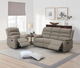 ZNTS Modern Light Brown Color Burlap Fabric Recliner Motion Recliner Chair 1pc Couch Manual Motion Living B011133824