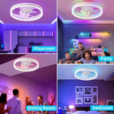 19.7 inches fan light RGB color lights three color temperature 6-speed adjustable wind power W1962P235208