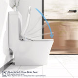 ZNTS Electric Bidet Toilet Seat Adjustable Heated Seat with Dual Control Mode Elongated Smart Toilet Seat 96667333