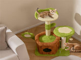 36" Jungle Theme Cat Tree - Washable Peach Skin, Sisal Scratching Post & Interactive Toys 81244836
