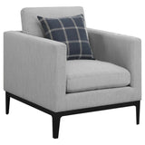 Light Grey Cushion Back Chair B062P153747
