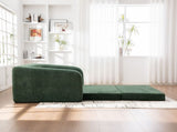 71" 2-in-1 Pull Out Foldable Loveseat Sofa Bed with Armrest & Backrest Pillows, Convertible Chenille W3118P388901