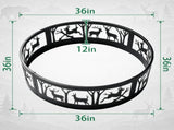 36in Fire Ring, Elk Pattern, Round, Iron 30970956
