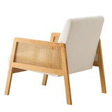 Accent Chair Mid-Century Modern Chair with Sherpa Fabric Upholstered Lounge Arm Chair with Solid T3593P338031