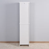 ZNTS Bathroom Floor Storage Cabinet with 2 Doors Living Room Wooden Cabinet with 6 Shelves 15.75 11.81 14167354