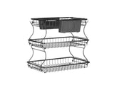 3 Tier Fruit Basket with Banana Hangers Side Storage, Kitchen Counter Organizer for Bread, Snacks 38092685