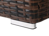 40*40*57cm Iron Frame Gas Bottle Storage Rattan Side Table Brown Gradient 89026297