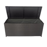 ZNTS Outdoor Storage Box, 113 Gallon Wicker Patio Deck Boxes with Lid, Outdoor Cushion Storage Container W32965341