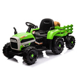 ZNTS Ride on Tractor2.0 with Trailer,24V Battery Powered Electric Tractor Toy, 200w*2motor W1396P193865