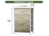 4 Drawer Dresser Fabric Chest of Drawers Furniture Storage Organizer for Living Room,,Hallway,Oak 96297680