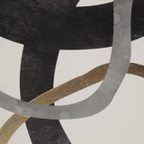 Gold Foil Abstract 2-piece Framed Canvas Wall Art Set B03598857