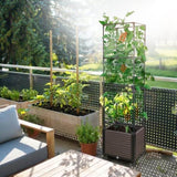 Expandable Rustproof Raised Garden Bed Planter - 62.99in Tall with Trellis, Automatic Water 18741243