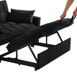 4 in1 Loveseat Sofa Bed Armrests & Storage Pockets, Multi-Function Tufted Pull-out Sofa Bed W2186P166127