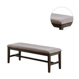 ZNTS Dining Bench With Upholstered Cushion,Grey SR011802