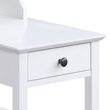 ZNTS White 3-shelf Side Table with USB Charging Dock B062P186479