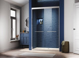 50-54 in. W x 72 in. H Chrome Finish,Sliding Shower Glass Door Adjustable Semi Frameless Shower W2269P324986