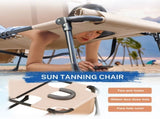 Folding Chaise Lounge Chair with Face Hole for Tanning, 5-Position Adjustable Textilene Outdoor 98892463