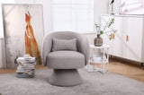 Swivel Accent Chair Armchair, Round Barrel Chair in Fabric for Living Room Bedroom W136194691