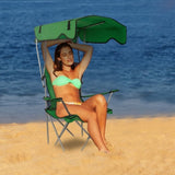 Foldable Beach Canopy Chair Sun Protection Camping Lawn Canopy Chair 330LBS Load Folding Seat w/ Cup 07445250