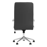 ZNTS Black and Chrome Upholstered Office Chair with Casters B062P145550