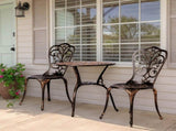 3 PCS Outdoor Bistro Set,Outdoor Patio Set, All-Weather Cast Aluminum Bistro Table Set for Backyard, 68244949